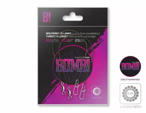 Wolfrámové lanko BOMB! s obratl. a karab. DELPHIN