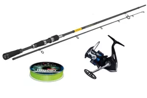 Set SPORTEX Black Pearl GT-3 2,1m/20g+SHIMANO Nexave+šňůra