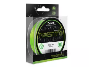 Delphin MAESTRO / fluo zelená | 0,09mm 5,5kg 150m, 0,11mm 7,0kg 150m, 0,13mm 8,0kg 150m, 0,15mm 9,0kg 150m, 0,17mm 10,0kg 150m, 0,19mm 13,0kg 150m