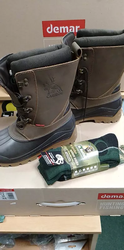 Obuv Demar CARIBOU PRO 3816 oliva + ponožky Hunter + Doprava ZDARNA Vánoční akce Demar +Pondy k