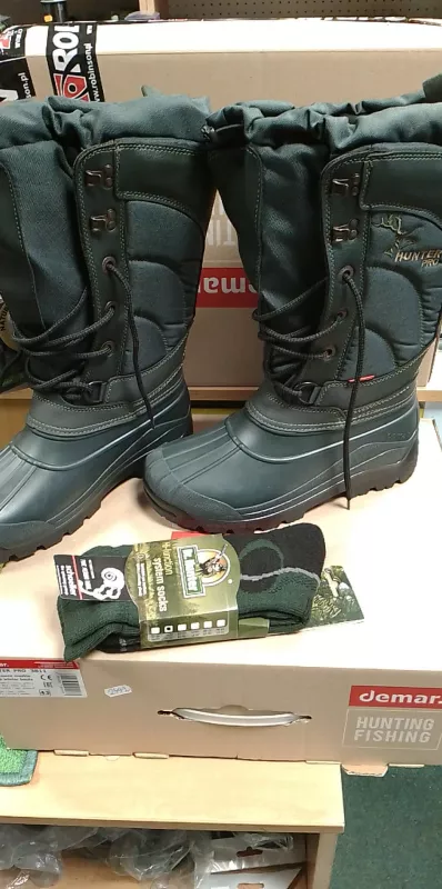 Obuv Demar Hunter PRO zelená + ponožky Hunter + Doprava ZDARNA Vánoční akce Demar +Pondy k