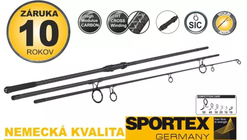 Kaprařské pruty Sportex Competition Carp CS-4, 3-díl