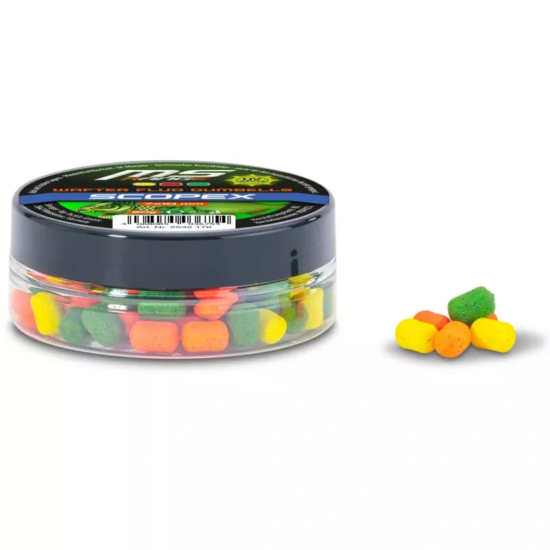 MS Range wafters Fluo Dumbells 7x10mm 20g Scopex Saenger
