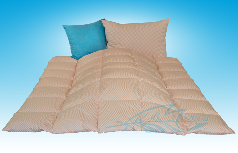 Nová Péřová peřina - kostky 140x220 růžová Peří Mareš