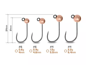 Volfrámový jig Delphin T-AREA BL / 5ks