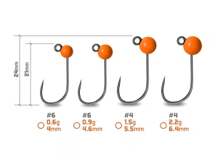 Volfrámový jig Delphin T-AREA BL / 5ks