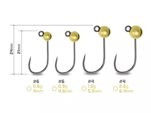 Volfrámový jig Delphin T-AREA BL / 5ks