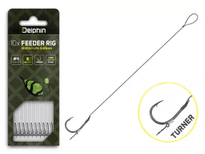 Feedrový nadväzec Delphin Braided Sting / 10ks | 12cm/0,14mm/Turner #8, 12cm/0,20mm/Turner #4, 12cm/0,20mm/Turner #6, 8cm/0,14mm/Turner #8, 8cm/0,20mm/Turner #6