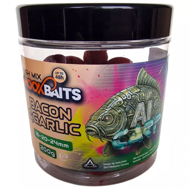 Anaconda nástraha AI Carp Hookbaits Fish Mix 200g 16/20/24mm Bacon&Garlic