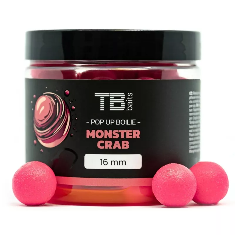 TB Baits Plovoucí Boilie Pop-Up Pink Monster Crab + NHDC 65 g 16 mm