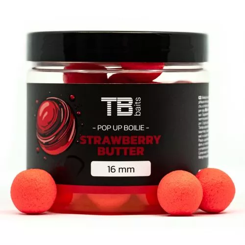 TB Baits Plovoucí Boilie Pop-Up Strawberry Butter + NHDC 65 g