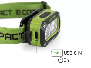 Čelová lampa Delphin COMPACT