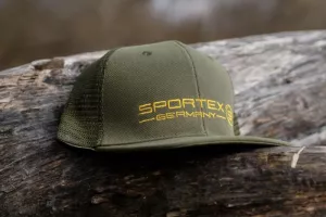 Sportex kšiltovka Snap Back se síťkou a logem olivová