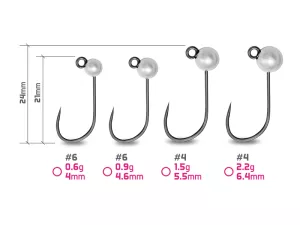 Volfrámový jig Delphin T-AREA BL / 5ks