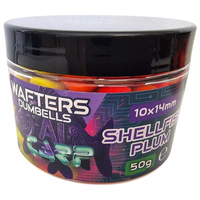Anaconda Wafter-Dumbells AI Carp Fish Mix 50g 10x14mm Shellfish Plum