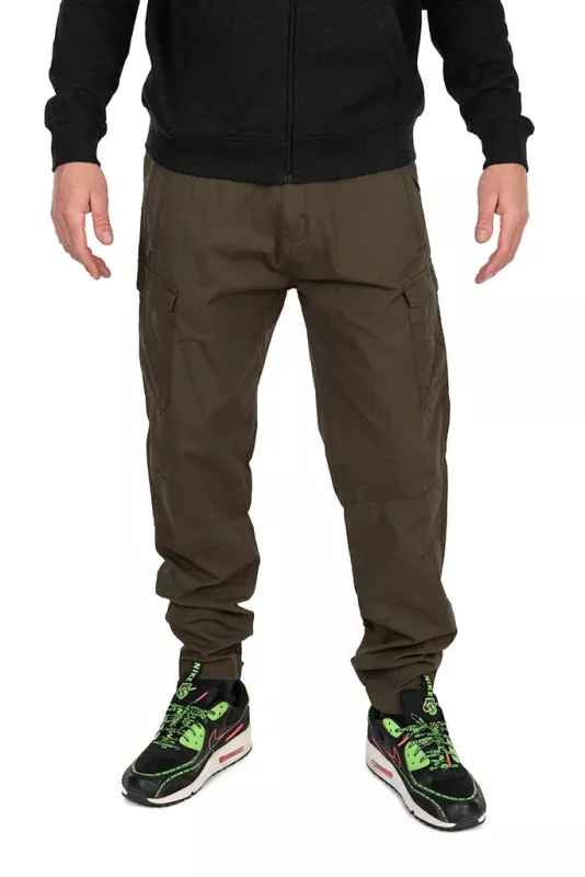 Fox Kalhoty Collection LW Cargo Trousers Green & Black Vel. L