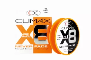 Šňůra Climax Never Fade 8x vláken oranžová 135m 0,12mm