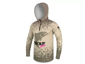 Tričko s kapucňou Delphin UV ARMOR 50+ | Trout S , Trout M, Trout L, Trout XL, Trout XXL, Trout XXXL
