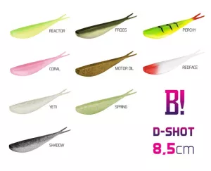 Umelá nástraha BOMB! D-SHOT / 5ks | 8,5cm/Coral, 8,5cm/Spring