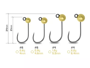 Volfrámový jig Delphin T-AREA BL / 5ks