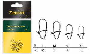 Fastlock micro snap /10ks | M/9kg, S/4kg