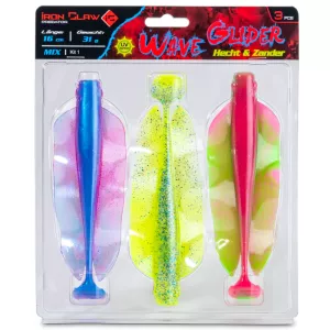 Iron Claw nástraha Wave Glider Mix Kit 1 Hecht & Zander 16cm 31g 3ks