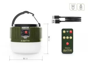Kempingová lampa s ovládačom Delphin SVITA