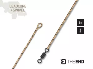 Nadväzec Delphin TheEND Leadcore + Swivel / 3ks