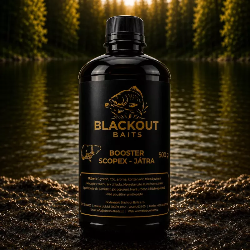 BLACKOUT BAITS - booster scopex - játra 500ml