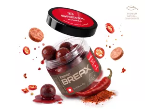 Boilies v dipe Delphin BreaX/HotHELL | Robin red-Chilli-Fr.Klobása/20mm/200ml, Robin red-Chilli-Fr.Klobása/24mm/200ml