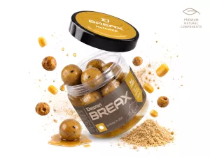 Boilies v dipe Delphin BreaX/NutCAKE | Tigrí orech-Scopex-Kukurica/20mm/200ml, Tigrí orech-Scopex-Kukurica/24mm/200ml