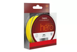 Delphin HERO 4 / fluo žltá | 0,12mm 8,2kg 300m, 0,14mm 9,1kg 117m, 0,14mm 9,1kg 300m, 0,16mm 10,0kg 117m, 0,18mm 12,3kg 117m, 0,18mm 12,3kg 300m, 0,20mm 13,2kg 117m, 0,20mm 13,2kg 300m, 0,25mm 16,8kg 117m, 0,25mm 16,8kg 300m, 0,30mm 20,4kg 117m, 0,30mm 20,4kg 300m, 0,40mm 30,1kg 117m