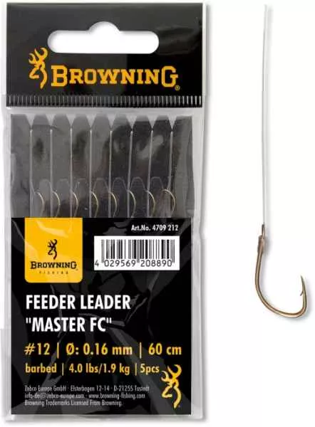 Feeder návazec Browning Feeder Leader MASTER FC 0,12mm/1,10kg háčik #1