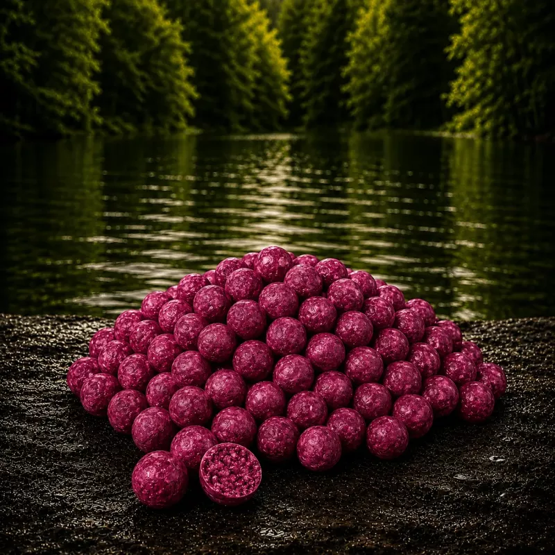 Krmné boilies BLACKOUT BAITS - zkvašená švestka 5kg 24mm