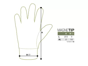 Rukavice Delphin MagneTIP - XL