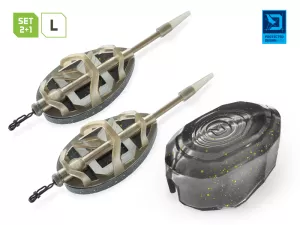 Sada krmítok s formičkou Delphin Method QUIX Reaxe 2+1 L | 30g, 40g