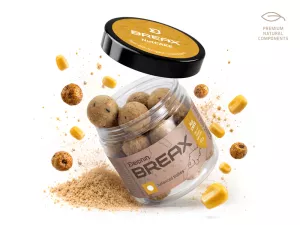 Vyvážené boilies Delphin BreaX/NutCAKE | Tigrí orech-Scopex-Kukurica/20mm/100g, Tigrí orech-Scopex-Kukurica/24mm/100g
