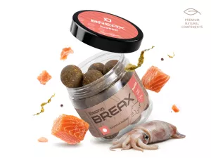 Vyvážené boilies Delphin BreaX/SeaKER | Squid-Losos/20mm/100g, Squid-Losos/24mm/100g