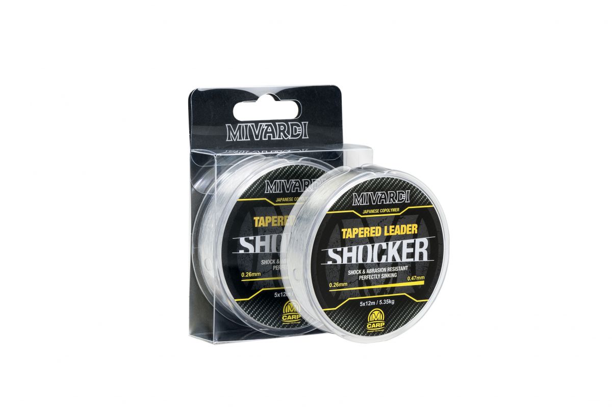 Shocker Tapered Leader 0.26-0.47 mm 5x12 m