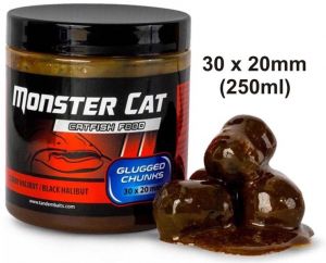 Monster Cat Glugged pelety 30x20mm/300g Black Halibut