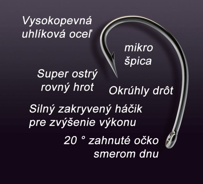 Rybářské háčky kaprové Specimen 2XS, velikost 1, 8ks