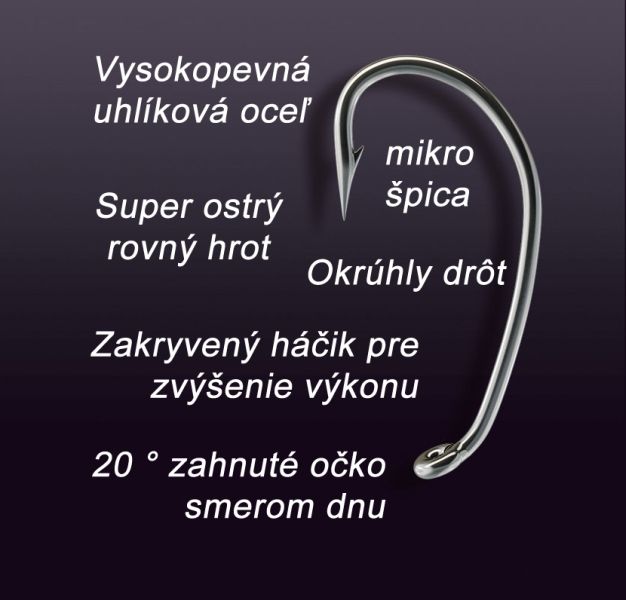 Nailer - háček s očkem vel. 4, 10ks