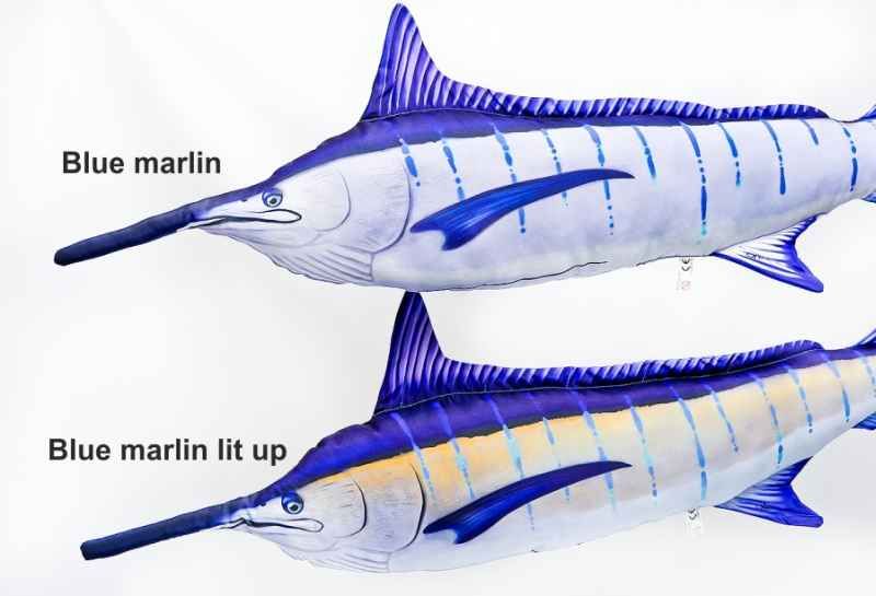 Dekorační polštář - Blue Marlin lit up 118cm