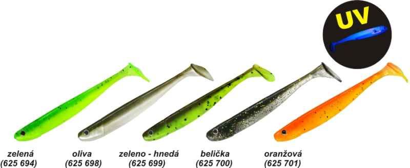 Gumové nástrahy Senschu 7,5cm, bal. 9ks, UV Ouklej