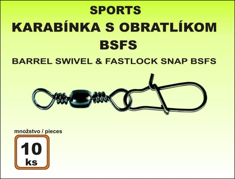 Karabinka s obratlíkem BSIS - 10ks v bal. vel. 18/4kg