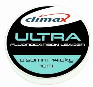 Ultra Fluorocarbon leader 10m + 20ks crimps 0,40mm 10kg