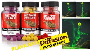 Method / Feeder - Diffusion Micro Boilies -plovoucí/40g Hot Krill - or