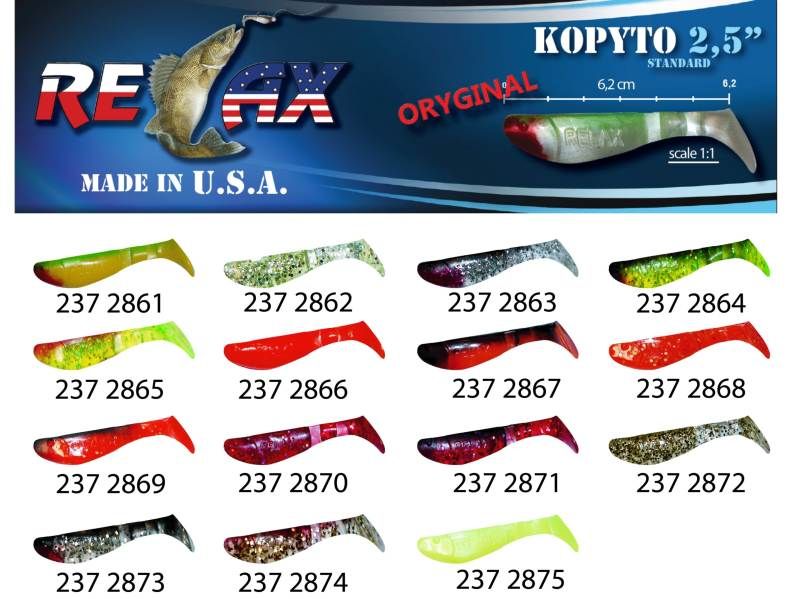 kopyto RK 2,5 (6,2cm) cena 1ks/bal10ks 2863 červený ocásek
