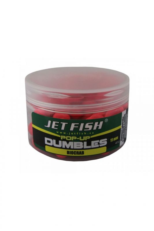 Fluoro pop-up dumbles 11mm : broskev Jet Fish