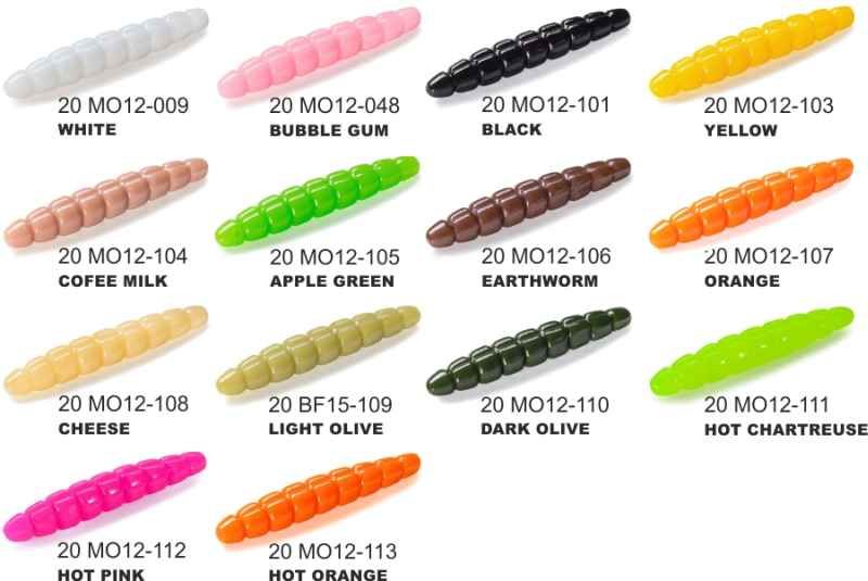 Dipované umělé nástrahy Morio 30mm / 12ks Apple Green